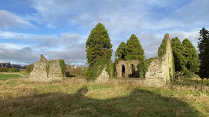 Ruins of St. Brigid's monastery at Kildare, Ireland