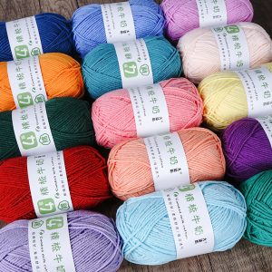 Baby Yarn 4-ply Milk Cotton Baby Yarn, Combed Cotton